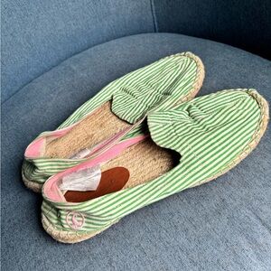 Men El Ganso Green Striped Espadrilles - 41